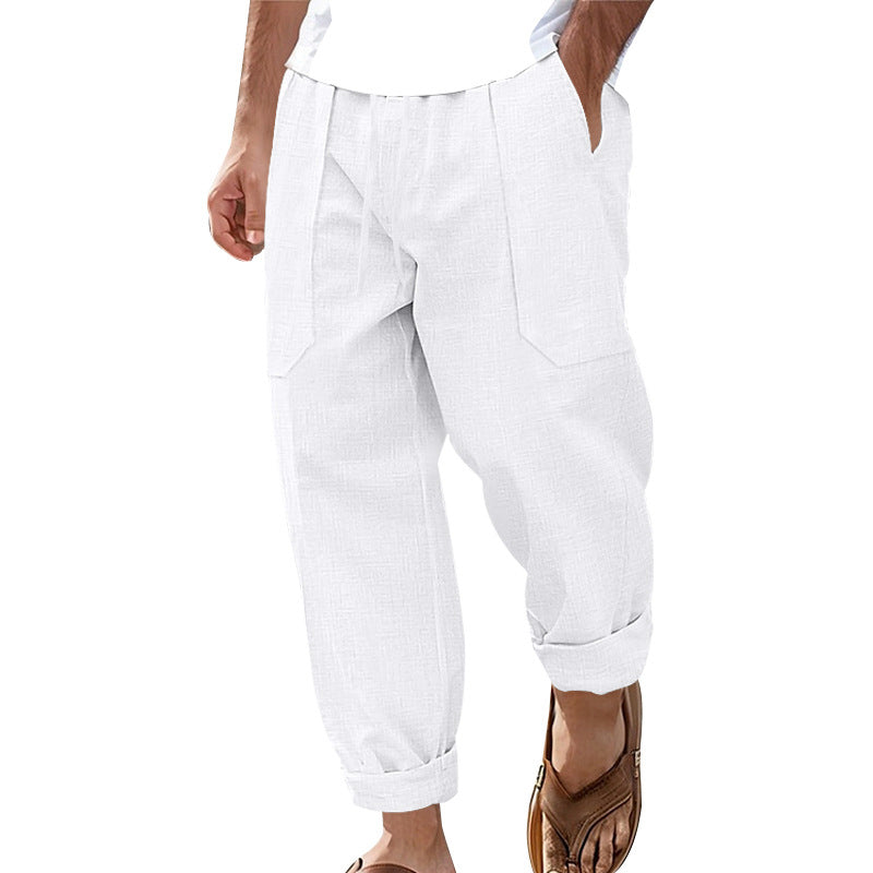 Pantalon pour homme à cordon de serrage, coupe ample et décontractée