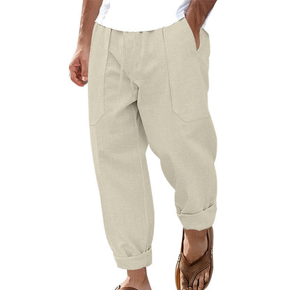 Pantalon pour homme à cordon de serrage, coupe ample et décontractée