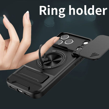 ⏳🔧 PROMO LIMITÉE 50% ! Coque de Protection 4-en-1 pour iPhone – Couverture Coulissante Caméra, Anneau Rotatif 360°, Support Magnétique, Double Kickstand, 5 Couleurs ⏰