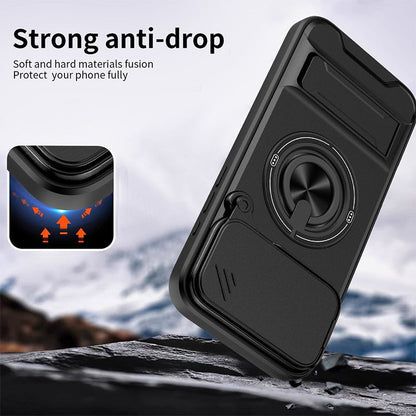 ⏳🔧 PROMO LIMITÉE 50% ! Coque de Protection 4-en-1 pour iPhone – Couverture Coulissante Caméra, Anneau Rotatif 360°, Support Magnétique, Double Kickstand, 5 Couleurs ⏰