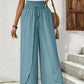Pantalon large femme décontracté à effet croisé
