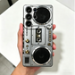 Housse de protection au motif de cassette audio en 3D