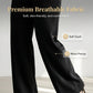 Pantalon large taille haute pour femme