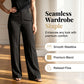 Pantalon large taille haute pour femme