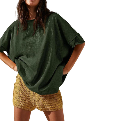 🔥 55 % de réduction 🌼 Haut femme col bateau, coupe large, unicolore ✨