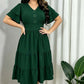 🌿 Robe midi à volants et manches flottantes, col en V, pour femme 👗