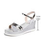 👡🌬️ Sandales compensées à bride cheville et bout ouvert pour femme – Allongent la silhouette et sont confortables – Paiement à la livraison ✨✅