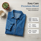 👗Robe chemise en jean ample à volants【Une robe qui vaut vraiment la peine d'être commandée】