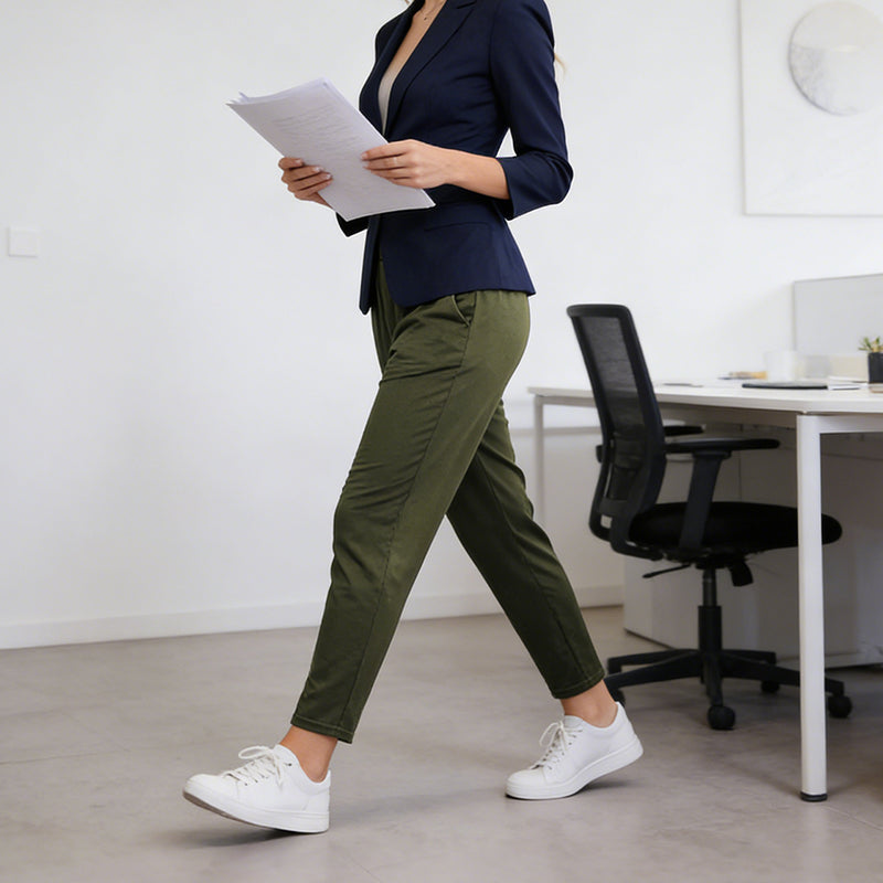 Pantalon fuselé à poches pour femmes, grandes tailles