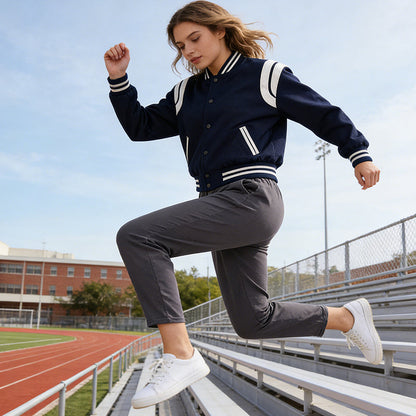 Pantalon fuselé à poches pour femmes, grandes tailles
