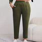 Pantalon fuselé à poches pour femmes, grandes tailles