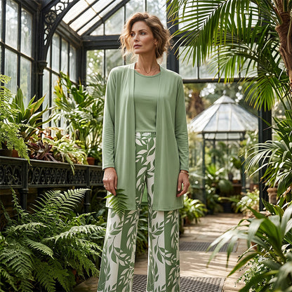 Ensemble Femme Imprimé Fleuri - Haut Manches Longues et Pantalon