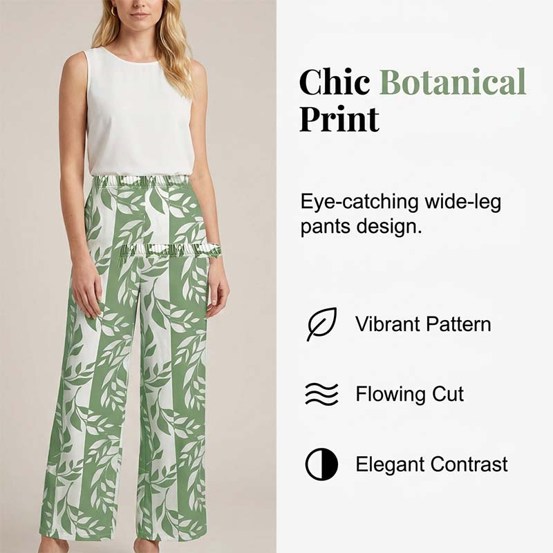 Ensemble Femme Imprimé Fleuri - Haut Manches Longues et Pantalon