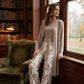 Ensemble Femme Imprimé Fleuri - Haut Manches Longues et Pantalon