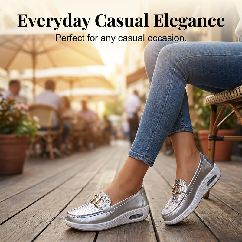 Chaussures femme confort à semelle épaisse et à enfiler