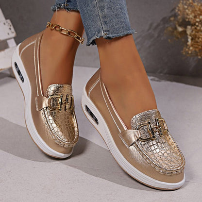 Chaussures femme confort à semelle épaisse et à enfiler