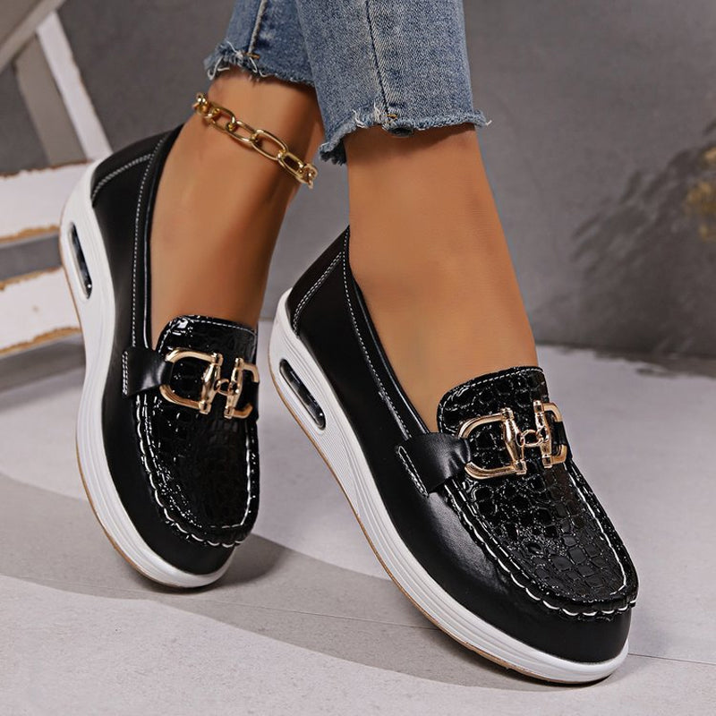 Chaussures femme confort à semelle épaisse et à enfiler
