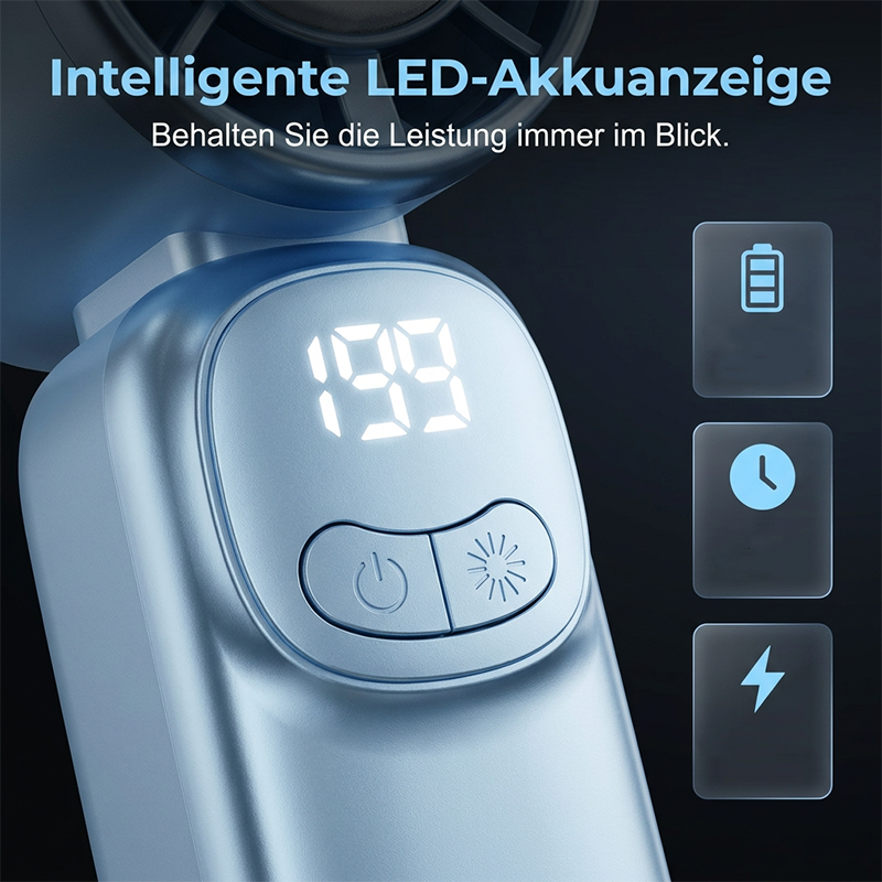 🌬️ PROMO -50% ! ✨ Mini Ventilateur Turbo Portable – Plaque Refroidissement, Affichage LED Vitesse, Moteur Sans Balais Silencieux, 130mm · 3 Coloris 🔥 Achetez 2 & Économisez