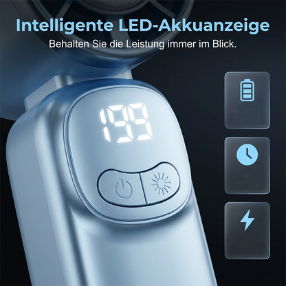 🌬️ PROMO -50% ! ✨ Mini Ventilateur Turbo Portable – Plaque Refroidissement, Affichage LED Vitesse, Moteur Sans Balais Silencieux, 130mm · 3 Coloris 🔥 Achetez 2 & Économisez