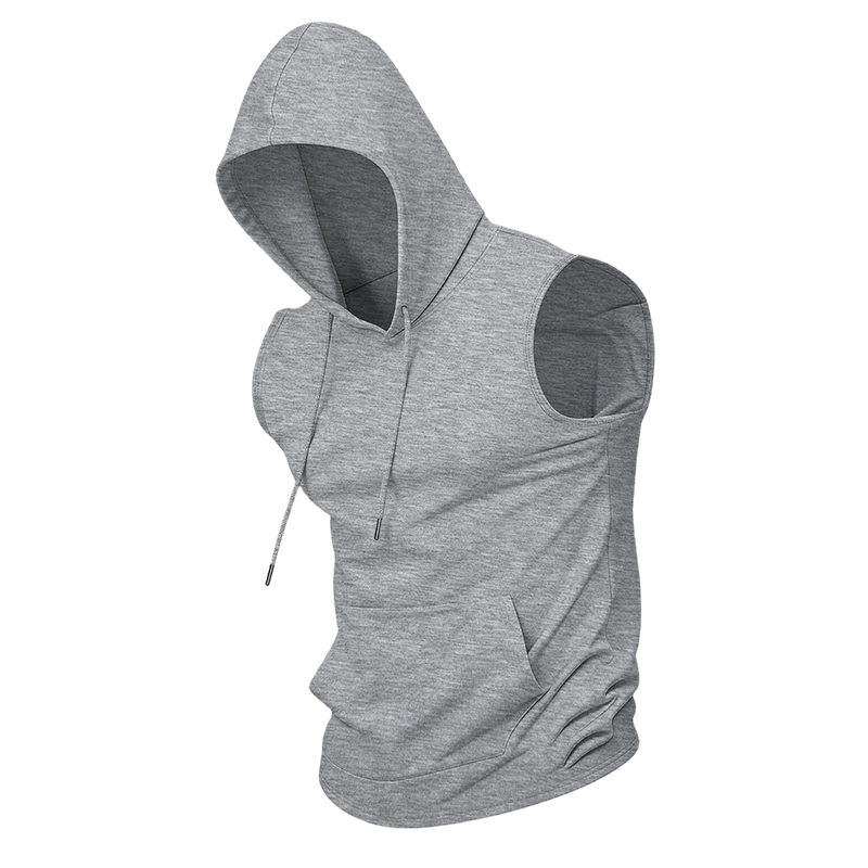 🔥 Sweat à capuche sans manches 💧 Absorbe l'humidité et évacue la transpiration · Séchage rapide et résistant aux frottements 🧢 Capuche anti-UV et coupe-vent · 🏋️ Idéal pour la musculation, la course à pied ou les loisirs