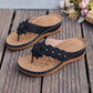 Sandales pour femmes à motif floral et soutien de la voûte plantaire