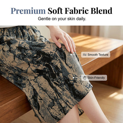 Pantalon capri d'été à jambes larges pour femme