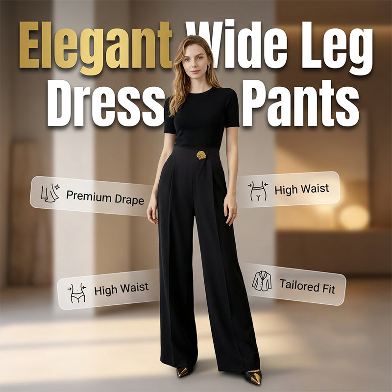 👖 Pantalon décontracté ample taille haute à poches - Effet fluide - Confort & Style 🤍✨