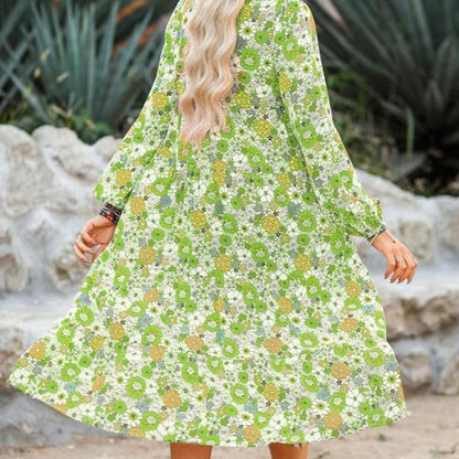 ⏳50 % de réduction pour une durée limitée⏰Robes décontractées amples à imprimé floral pour femme💐👗