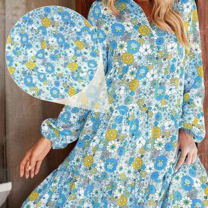 ⏳50 % de réduction pour une durée limitée⏰Robes décontractées amples à imprimé floral pour femme💐👗
