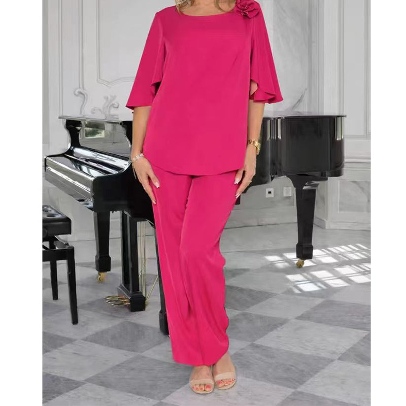 ☁️Ensemble deux pièces uni élégant pour femme🌸Doux, flatteur et vraiment chic 😍