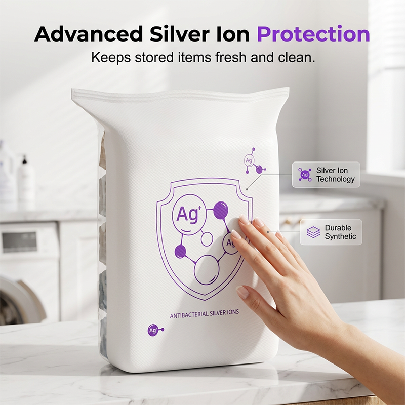 🧺📦 PROMO FLASH 50% ! Sacs de Rangement Sous Vide pour Maison – Compression par Pression, Technologie Ions d'Argent Antibactérienne, 2 Tailles, Gain de Place Maximal ✨