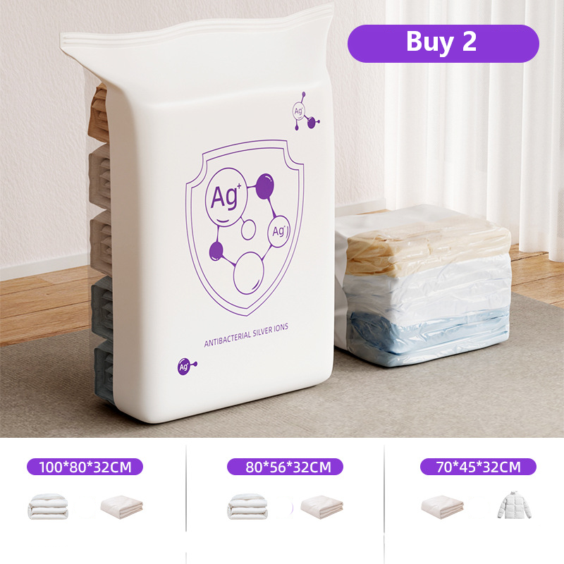 🧺📦 PROMO FLASH 50% ! Sacs de Rangement Sous Vide pour Maison – Compression par Pression, Technologie Ions d'Argent Antibactérienne, 2 Tailles, Gain de Place Maximal ✨