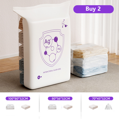 🧺📦 PROMO FLASH 50% ! Sacs de Rangement Sous Vide pour Maison – Compression par Pression, Technologie Ions d'Argent Antibactérienne, 2 Tailles, Gain de Place Maximal ✨