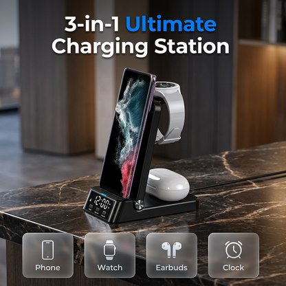 Support de chargeur sans fil rapide 4‑en‑1