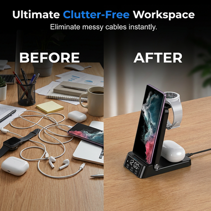 Support de chargeur sans fil rapide 4‑en‑1