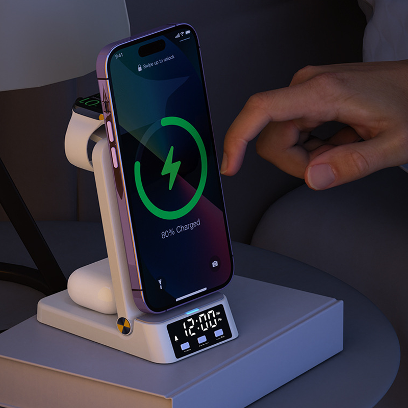 Support de chargeur sans fil rapide 4‑en‑1