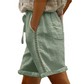 Women's Casual Drawstring Shorts with Lace Detail