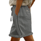Women's Casual Drawstring Shorts with Lace Detail