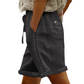 Women's Casual Drawstring Shorts with Lace Detail