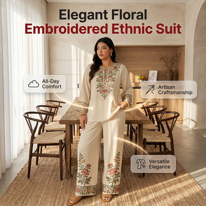 🌸 PROMO EXCEPTIONNELLE -50% ! Ensemble Chemisier & Pantalon Large – Tissu Premium, Tombé Parfait 🌿✨ 【Offre Limitée】