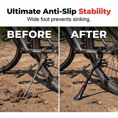 🚴‍♀️⚙️ PROMO FLASH 50% ! Béquille Latérale Réglable Universelle pour Vélo – Alliage Aluminium, Installation Facile, Protection Cadre, Compatible Roues 24"–29" ✨