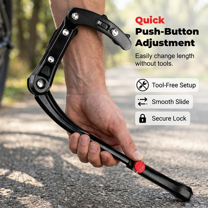 🚴‍♀️⚙️ PROMO FLASH 50% ! Béquille Latérale Réglable Universelle pour Vélo – Alliage Aluminium, Installation Facile, Protection Cadre, Compatible Roues 24"–29" ✨