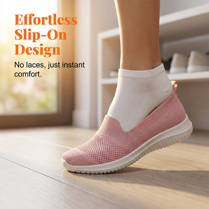 Chaussures de marche sans lacets en maille respirante pour femme