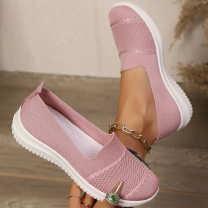 Chaussures de marche sans lacets en maille respirante pour femme