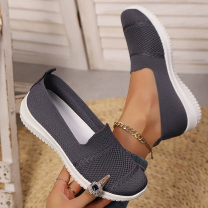 Chaussures de marche sans lacets en maille respirante pour femme