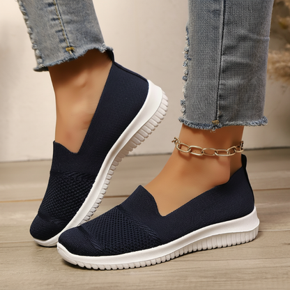 Chaussures de marche sans lacets en maille respirante pour femme