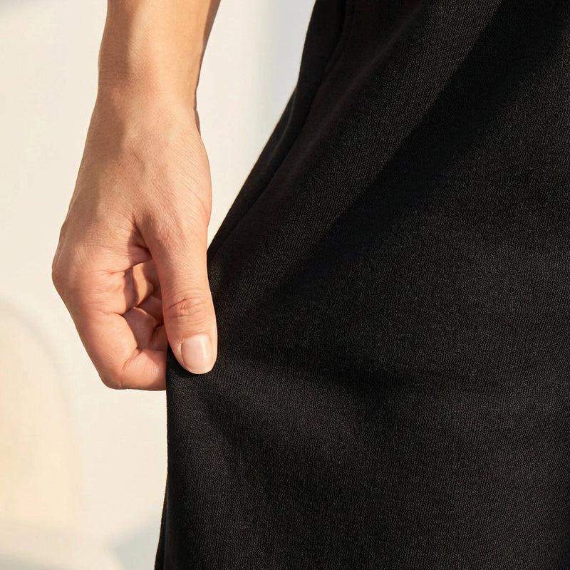 Pantalon de survêtement décontracté à jambes larges pour femme, avec cordon de serrage