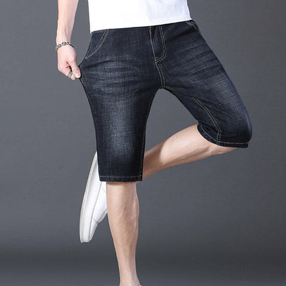 Short en denim extensible et respirant pour homme