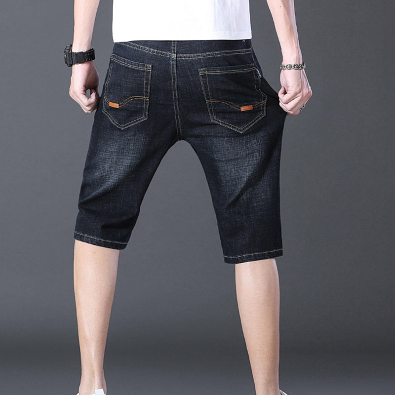 Short en denim extensible et respirant pour homme