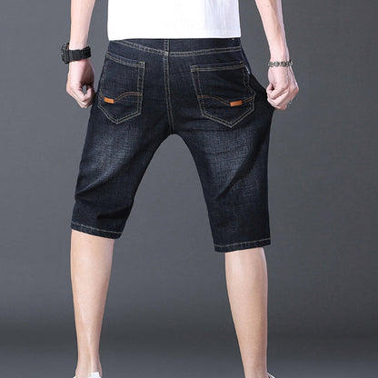 Short en denim extensible et respirant pour homme